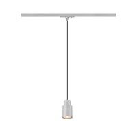 Svítidla - LA 1008257 PURI 2.0 Tube 1~ závěsné světlo, GU10, délka závěsu 200cm, 1x max. 6W, šedá barva - BIG WHITE (SLV)