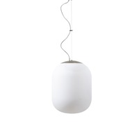Koule - OS TAN62356 TANIA L1 HP závěsné skleněné svítidlo kartáčovaná nerez / bílá IP40 3000 K 52W LED - OSMONT