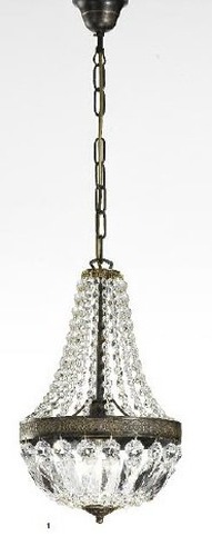 Dekorativní - OR HL 6-1551/1 Závěsné svítidlo 1xE27 antik/křišťálové závěsy, průměr 25cm - ORION - foto 1