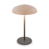 Stolní lampy dekorační - BRILO 7573011 Caxa stolní lampa - 2,8W, 300lm, bezdrátová, IP44, LED, stmívatelná, dotykový vypínač, béžová/antracit - BRILO