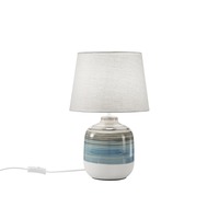 Stolní lampy dekorační - FAN I-APACHE-L Stolní lampa Lume Apache, šedá/modrá, 1 x E27, 25 x 39 cm - FANEUROPE