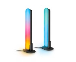 Stolní lampy dekorační - PH 8719514865211 WiZ Bar LED pásek stmívatelný, 2700-5500K, RGB, 30cm, nastavitelná barava světla, černá (2ks) - PHILIPS