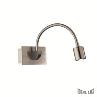 Bodová - ILUX 031477 LED Nástěnné svítidlo Ideal Lux Dynamo AP1 nickel 031477 - IDEALLUX