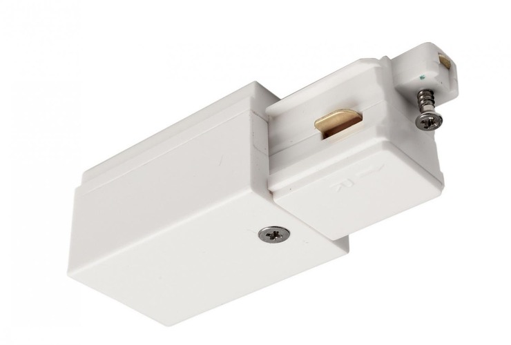 Lišty a příslušenství - IMPR 720008 Deko-Light 1-fázový kolejnicový systém, D One napájení, pravé, 220-240V bílá RAL 9016 71 mm - LIGHT IMPRESSIONS - foto 1