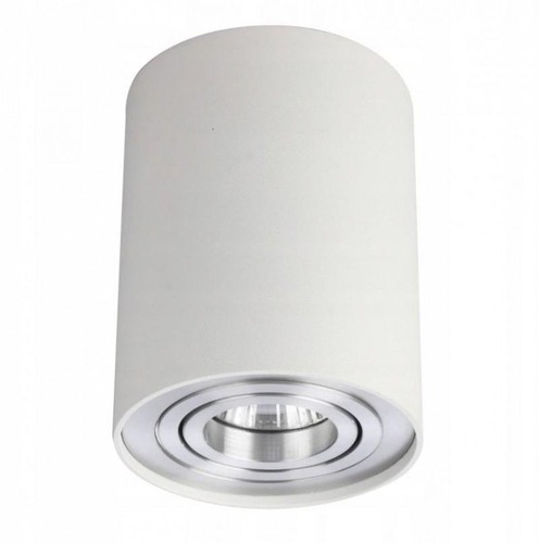 Downlight - AZZ AZ0781 Stropní bodové přisazené svítidlo Azzardo Bross 1 white/aluminium AZ0781 GU10 1x50W IP20 9,6cm bílo-hliníkové - AZZARDO - foto 1