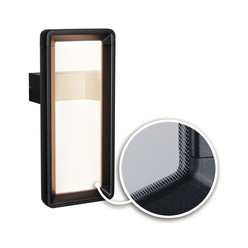 Nástěnná - P 93109 LED venkovní nástěnné svítidlo Reana pohybové čidlo HF senzor IP44 176x107mm 3000K 2x3W 230V antracit kov - PAULMANN - foto 1