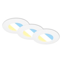 Kruhová - BRI 7598036 3ks sada CCT vestavné svítidlo, 9 cm, 4,49W, 580lm, bílé - BRILONER