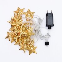 Interiérové řetězy - DLED EL06W DecoLED LED světelný řetěz - 7 m, hvězdičky