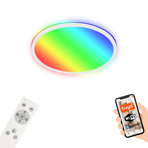 Kruhová - BRILO 7494-016 B smart RGB/W-svítidlo LED panel, pr. 42 cm, 22 W, 2700 lm, bílé - BRILO - foto 1