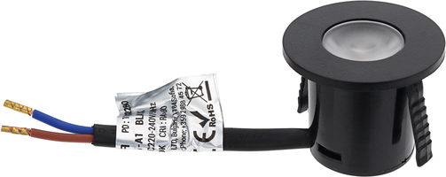 Vestavěný - LED skříňka Light - 1W Round - Black Body
