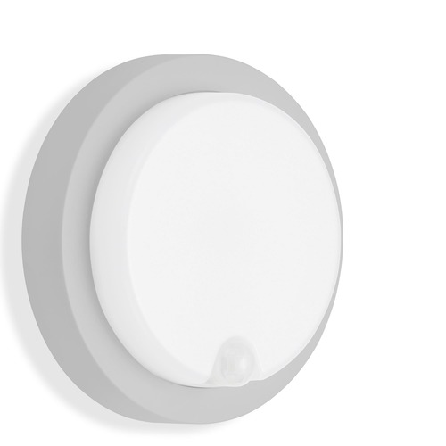 Nástěnná - TF 315304TF TELEFUNKEN LED venkovní nástěnné svítidlo s čidlem, pr. 17 cm, 12 W, stříbrná - BRILONER - foto 1