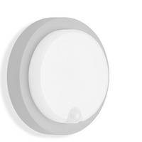 Nástěnná - TF 315304TF TELEFUNKEN LED venkovní nástěnné svítidlo s čidlem, pr. 17 cm, 12 W, stříbrná - BRILONER