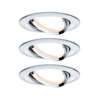 Koupelnová - P 93488 Vestavné svítidlo LED Nova kruhové 3x6,5W chrom nastavitelné 3-krokové-stmívatelné - PAULMANN
