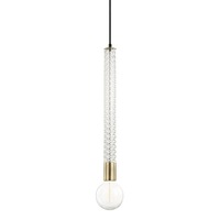 Subtilní - HVLG H256701-AGB-CE Závěsné svítidlo PIPPIN ocel staromosaz E27 1x40W - HUDSON VALLEY (Mitzi)