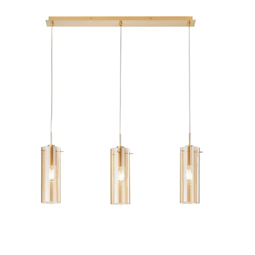 Dekorativní - FAN I-MAGIC-SQ3-ORO Závěsné svítidlo Magic, zlatá/jantar, 3 x E27, 79 x 150 cm - FANEUROPE - foto 1