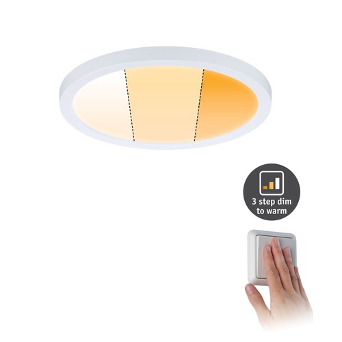 Koupelnová - P 92989 LED vestavné svítidlo Areo VariFit IP44 kruhové 175mm 13W bílá mat WarmDim 3-krokové-stmívatelné - PAULMANN - foto 1
