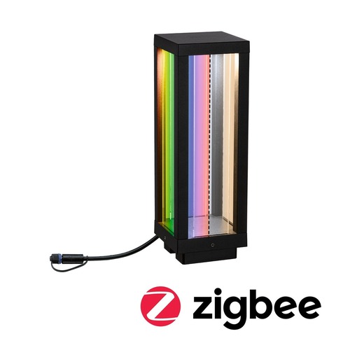 Dekorační - P 94753 Plug &amp; Shine lucerna Smart Home Zigbee klasická samostatné svítidlo IP44 RGBW 2W antracit - PAULMANN - foto 1