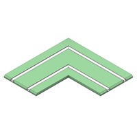 Al profily k zapuštění - SLC PE1211 Profil pro pásky DL 2 track rohový sádrokarton - TLG