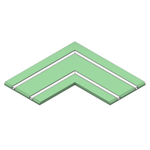 Al profily k zapuštění - SLC PE1211 Profil pro pásky DL 2 track rohový sádrokarton - TLG - foto 1