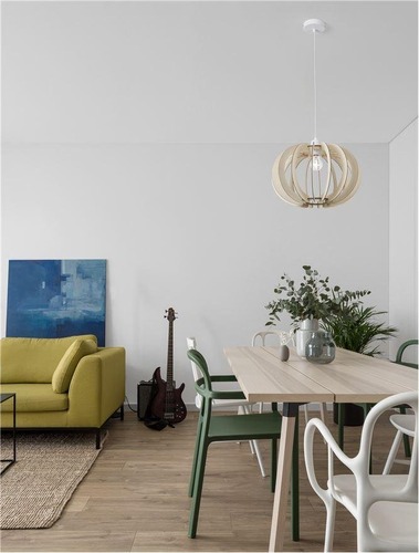 Koule - NV 9620123 Závěsné svítidlo OTTOLINE bílý kov přírodní dřevo E27 1x12W 230V IP20 bez žárovky - NOVA LUCE - foto 1