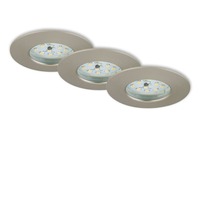 Kruhová - BRI 7204032 3ks sada LED vestavné svítidlo, pr. 7,5 cm, matný nikl (starý kód: BRI 7204-032) - BRILONER
