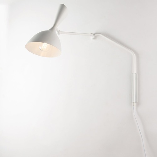 Dekorativní - FAN I-MORGAN-AP-BCO Nástěnné svítidlo Morgan, nastavitelné, bílé, 1 x E27, 74,5 x 18 x 53 cm - FANEUROPE - foto 1