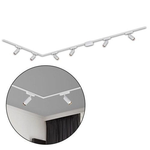 Lištové Briloner 48V - BRILO 8034066 Luxtrail lištový systém, kompletní sada, 6x LED spoty, do L, bílá - BRILO - foto 1