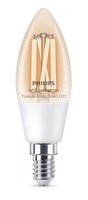E14 - PH 8719514372061 WiZ Smart LED Svíčková žárovka Filament čirá 4,9 W (ekv. 40 W) 470lm C35 E14 - PHILIPS