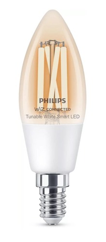 E14 - PH 8719514372061 WiZ Smart LED Svíčková žárovka Filament čirá 4,9 W (ekv. 40 W) 470lm C35 E14 - PHILIPS - foto 1