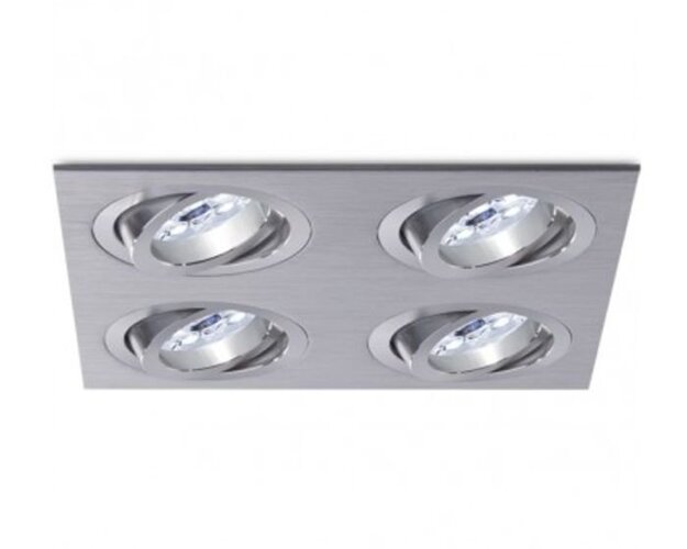 Hranatá - BPM 4215GU Vestavné svítidlo Aluminio Blanco, bílá, 4x50W, 230V - BPM - foto 1