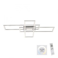 Hranatá - LD 14693-55 Svítidlo stropní ASMIN LED stříbrná barva, 99x29cm, hranaté, stmívatelné, downlight+sidelight 2700-5000K - LEUCHTEN DIREKT / JUST LIGHT