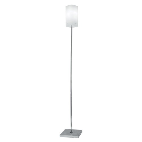 Stojací lampy - FAN I-SQUARE/PT Stojací lampa SQUARE chrom/bílá opál, 1xE27, 22x22x155 cm - FANEUROPE - foto 1