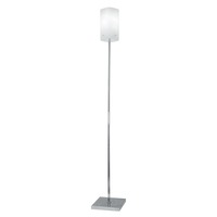 Stojací lampy - FAN I-SQUARE/PT Stojací lampa SQUARE chrom/bílá opál, 1xE27, 22x22x155 cm - FANEUROPE