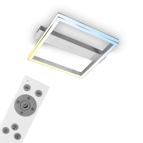 Hranatá - BRILO 3760019 BRILONER CCT stropní svítidlo 42 cm, 26W, 2500lm, hliník 3760019 - foto 1