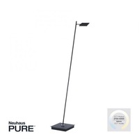 Stojací lampy - PN 356-18 PURE MIRA LED stojací svítidlo stmívatelné nožní vypínač 2700-5000K černá perleť - PAUL NEUHAUS