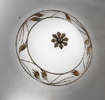 Kruhová - OR DL 7-509/40 ANTIK Stropní svítidlo 2x60W E27 antik/sklo, průměr 40cm - ORION