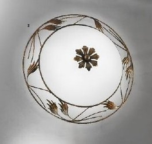 Kruhová - OR DL 7-509/40 ANTIK Stropní svítidlo 2x60W E27 antik/sklo, průměr 40cm - ORION - foto 1