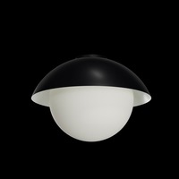 Kruhová - OS LUK60014 LUKIDA 3 stropní/nástěnné skleněné svítidlo černá / bílá IP65 3000 K 27W LED - OSMONT