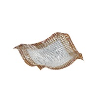 Dekorativní - FAN I-RUMBA/PL72 Stropní přisazené svítidlo Rumba průhledná/jantarová, 9xG9, 72 x 72 x 16 cm - FANEUROPE