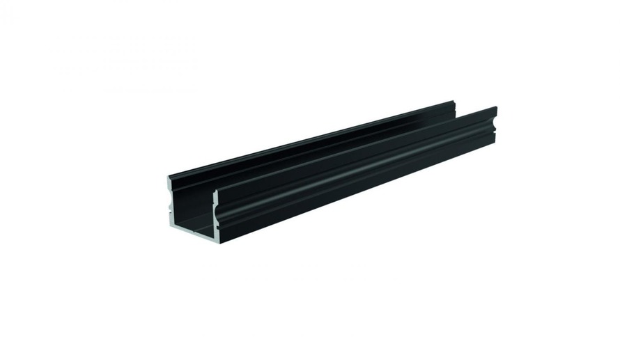 Al profily k přisazení - IMPR 970163 AU-02-15 vysoký U-profil pro 15 - 16,3 mm LED pásek matná černá - LIGHT IMPRESSIONS - foto 1