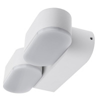 LED nástěnné svítidla - LED nástěnné svítidlo Epistar 2x6W bílé tělo otočné