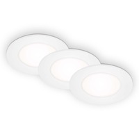 Kruhová - BRI 7057-436 3ks sada LED vestavné svítidlo, pr. 8,6 cm, 3 W, 350 lm, bílé - BRILONER