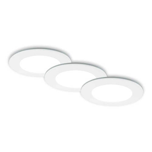 Kruhová - BRI 7034-036 CCT LED vestavná svítidla sada, pr.9,2 cm, 3x LED, 4,8 W, 450 lm, bílé - BRILONER - foto 1