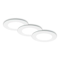 Kruhová - BRI 7034-036 CCT LED vestavná svítidla sada, pr.9,2 cm, 3x LED, 4,8 W, 450 lm, bílé - BRILONER