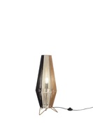 Stojací lampy - FAN I-COCONUT-L70 Stolní lampa Coconut černá+bílá+marrone, kov, 1xE27, 40 W; lampa pr. 25 x H 60 cm, konstrukce pr. 25 x H 70 cm - FANEUROPE