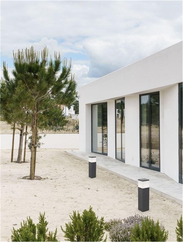 Sloupková - NV 9060184 Venkovní sloupkové svítidlo FERRON tmavě šedý hliník a čirý akrylový difuzor E27 1x12W 220-240V bez žárovky IP65 - NOVA LUCE - foto 1