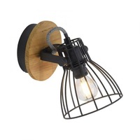 Bodová - LD 15117-18 TARO LED stropní svítidlo přírodní dřevo černá otočné industriální design - LEUCHTEN DIREKT / JUST LIGHT