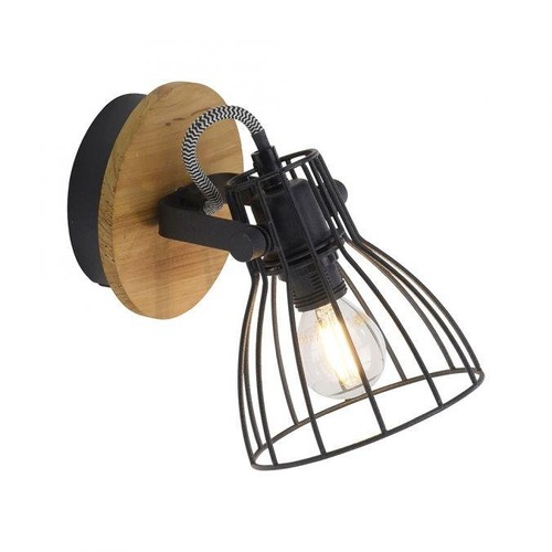 Bodová - LD 15117-18 TARO LED stropní svítidlo přírodní dřevo černá otočné industriální design - LEUCHTEN DIREKT / JUST LIGHT - foto 1
