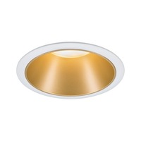 Koupelnová - P 93405 Vestavné svítidlo LED Cole 6,5W bílá/zlatá mat 3-krokové-stmívatelné 2700K teplá bílá - PAULMANN