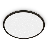 Kruhová - BRILO 7654015 Slim svítidlo LED panel pr.37,5 cm - 22W, 3000lm, hvězdné nebe, neutrální bílá, černá - BRILO